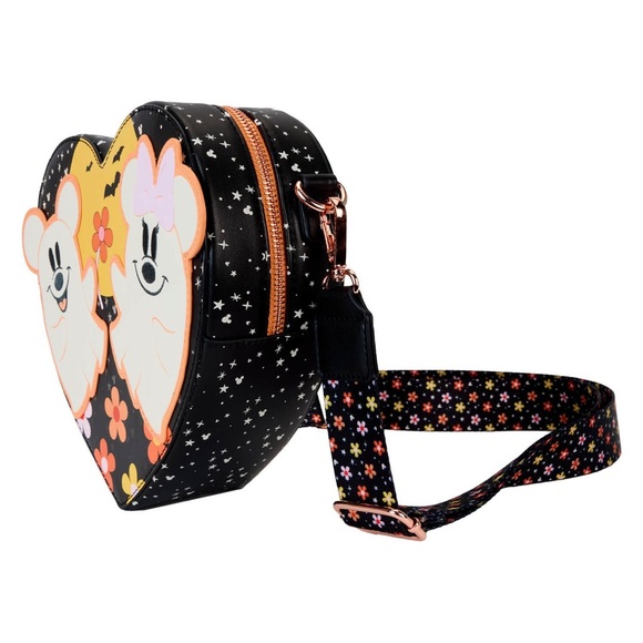 Disney Mickey and Minnie Ghost Floral Crossbody Bag - Picture 2 of 5